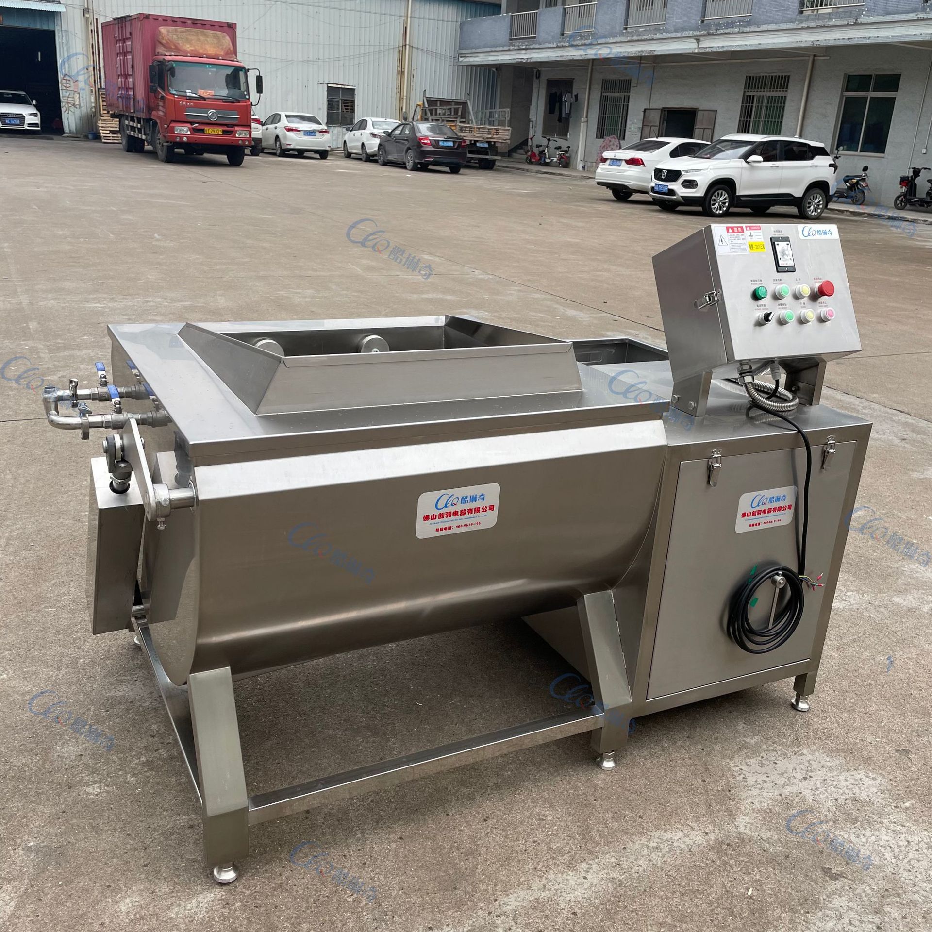 学校饭堂肉片牛杂高产能去污清洗机洗涤时间可掌握智能洗菜洗肉机