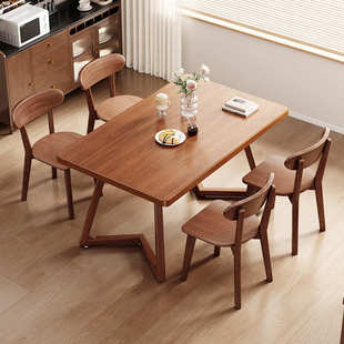 水吧家用六人书吧餐桌长方形木质甜品店桌子餐餐桌台四人条形