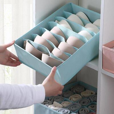 Drawer type underwear storage boxes wardrobe space socks收纳