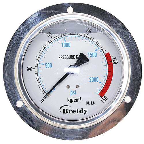 BREIDY充油抗震液压表YN-100ZT150250400KGPT3/8