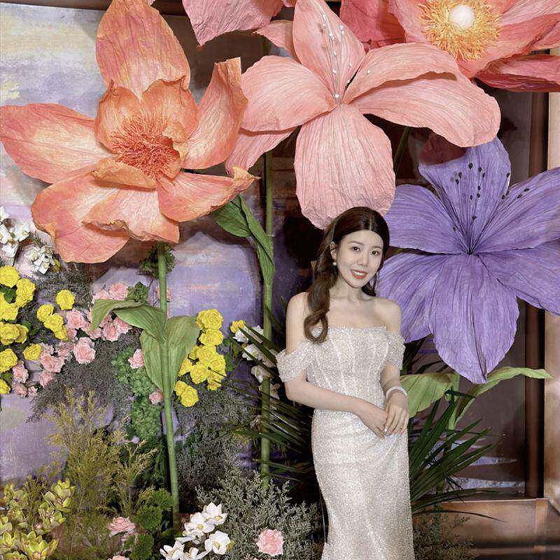 小红书婚庆道具大型巨纸艺花百合手工商场美陈橱窗摆件装饰布置