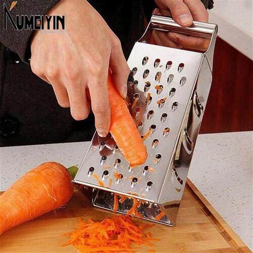 Stainless steel potato cheese grater with leather remover