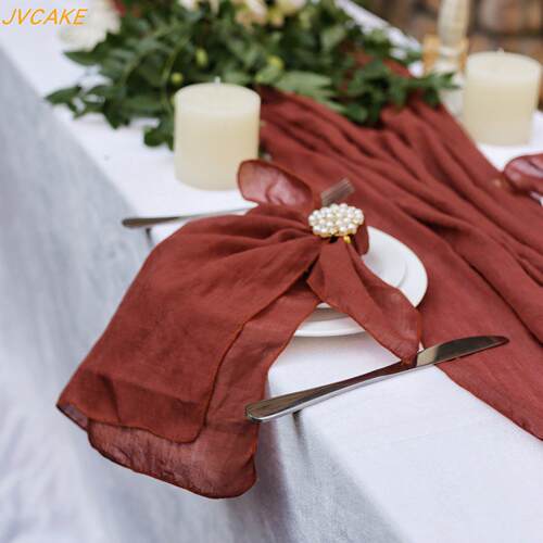4pack Wedding Meeting cloth Napkins涤棉绉布巴厘纱口布西餐巾