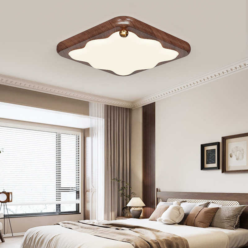 中古高端大气客厅灯2024新款胡桃木纹大厅主灯护眼书房卧室吸顶灯,家装灯饰光源,智能吸顶灯,淘宝优惠券,粉丝福利购,淘宝优惠卷