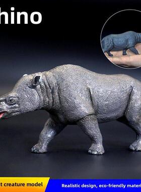 仿真远古史前雷兽动物模型犀牛恐象摆件玩具神兽野猪鳄古生物儿童