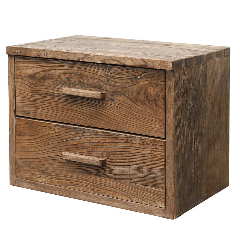 柜储物柜客厅卧室靠墙床边抽屉实木斗榆木老玄关柜子收纳床头柜