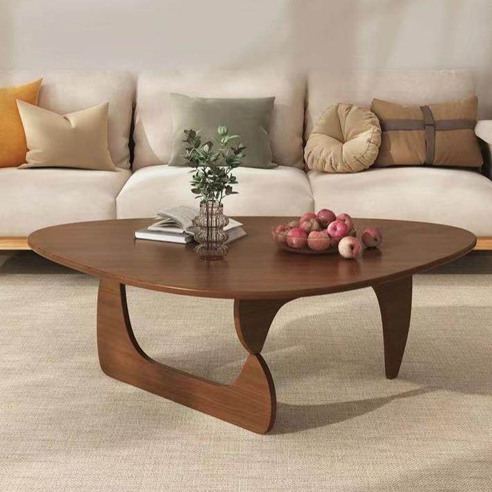 家用三角时尚客厅小户型轻奢茶几卧室现代简约爆款实木茶几