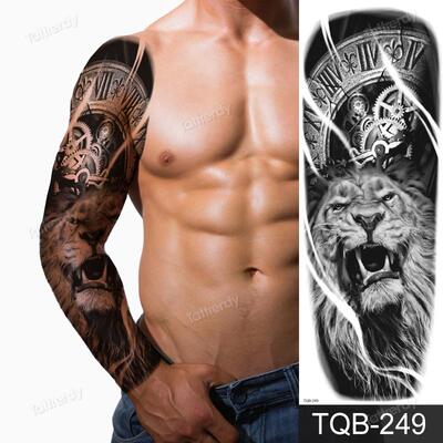 Amazing Temporary Tattoos men large full arm sleeve tattoo