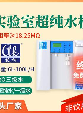 畜牧实验室超纯水机艾柯6L~100L/H超纯水系统EDI去离子一机两用