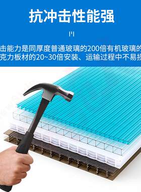厂家10毫米pc阳光板温室大棚玻璃温室大棚顶棚4层保温采光板