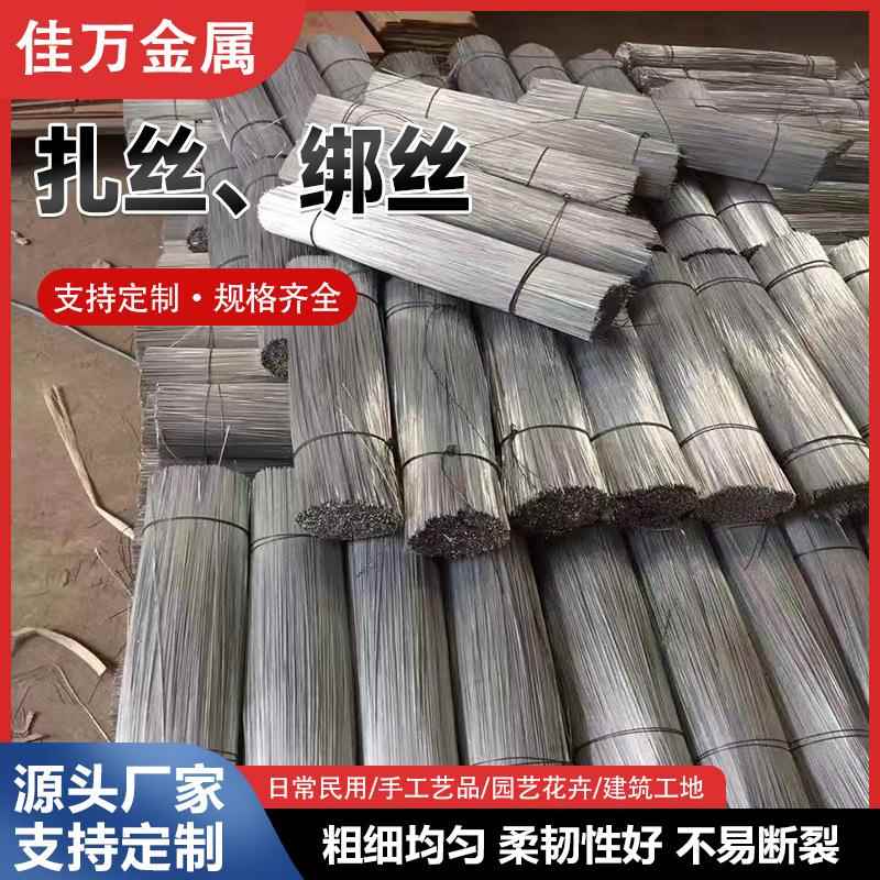 镀锌扎丝 耳机线园艺扎带钢筋捆绑细铁线 软线镀锌扎线黑绑丝