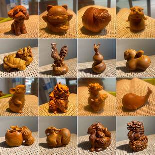 摆饰书桌面装 5.0CM 饰盘玩工艺 规格4.0 柏木陈化料手把件把玩件