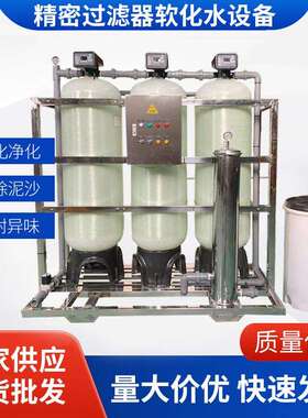 精密过滤器软化水设备不锈钢全自动软水处理器玻璃钢罐设备