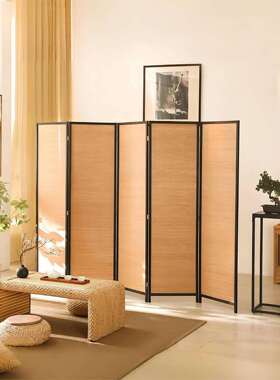Arce Studio中式竹子屏风隔断墙客厅折叠移动卧室实木遮挡现代简