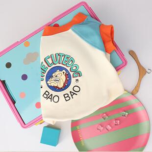 狗衣服春秋季宠物圆颈运动衫比雄卷毛犬波美拉尼亚泰迪柴犬猫小尺