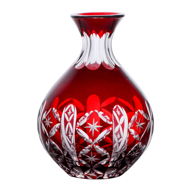 日式江户切子刻花清酒杯清酒壶套装轻奢大肚雕刻白酒杯东洋佐佐木