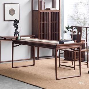 明式 书桌仿实古木案台毛笔书法桌用 画案家书画桌老榆木中671新式