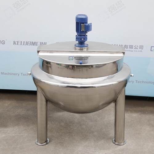 立3PCN4/310品6食卫生级不锈钢蒸汽夹层锅式 工业蒸煮混合搅拌锅