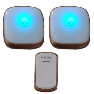 航胜易家B209一拖二强闪光无线遥控电子音乐门铃老人聋哑人呼叫器