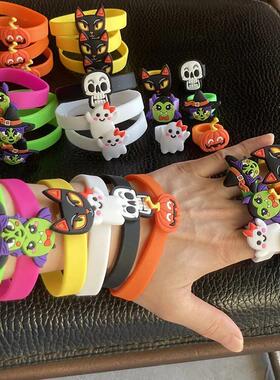 Halloween Decorations kids Ring Bracelet Wristband Pumpkin C