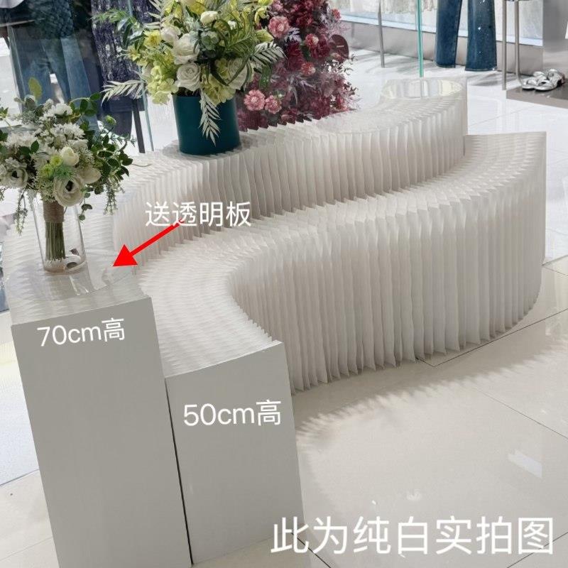 可折叠多功能橱窗长条展台创意展会商场陈列移动多层展示架展示台