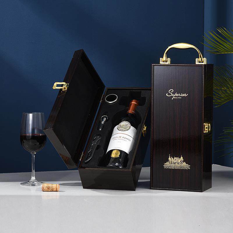 加宽钢琴烤漆红酒包装礼盒木盒双支装葡萄酒礼品盒通用木质包装盒