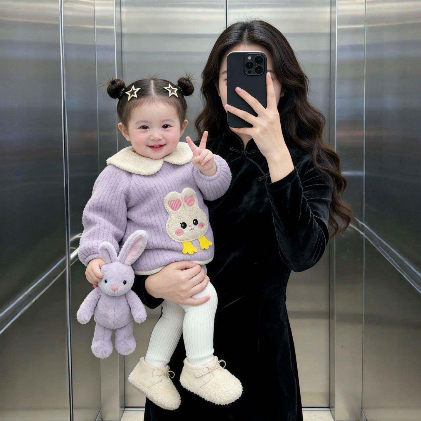 女童罩衣可外穿洋气灯芯绒防水防脏反穿衣宝宝吃饭围裙兜护衣罩衫