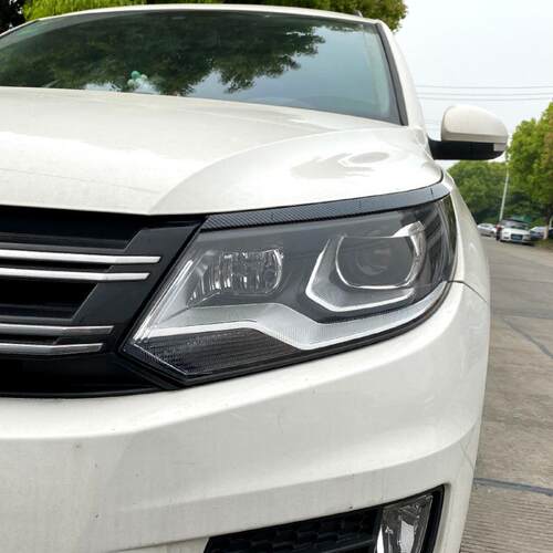 适用大众途观tiguan mk1 11-16款灯眉车贴外饰跨境改装配件碳纤纹
