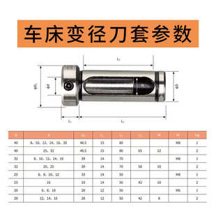 数控车床刀套D16减径套内孔车刀杆变径套U钻辅助刀架转换套202532