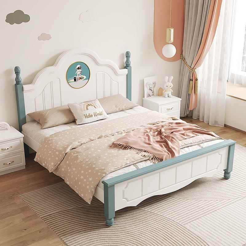 欧式双人实木床现简公约家经济型出代租房用主卧主家用单人床用厂