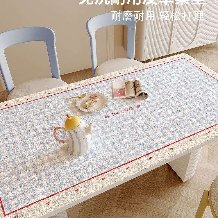 小清新餐垫防水桌防油免防烫桌洗轻布奢感pvc茶几桌面保护垫TJJ/
