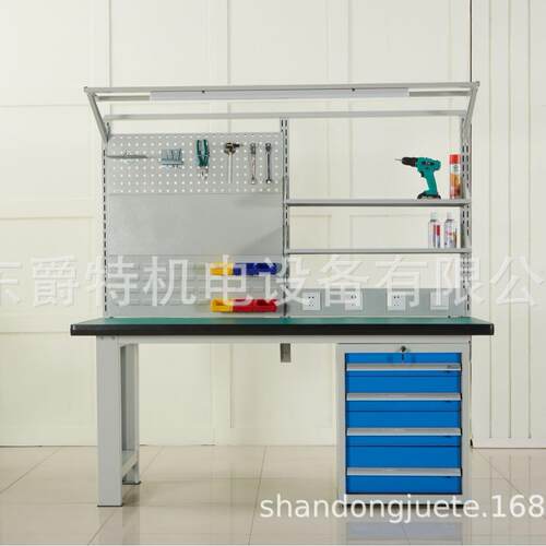 防静电重型平面工台五金工操车间钳作工厂重型作台爵特桌子带灯打