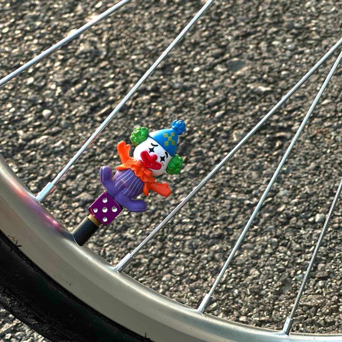 自行车轮胎气门芯配件小丑骰子气帽装饰创意卡通气嘴转换头美嘴