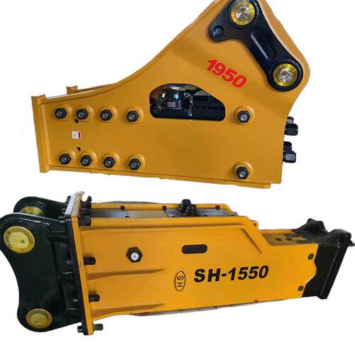 挖机三角破碎掘静头锤挖机炮EOS房屋拆迁水泥路面石头开凿140音破