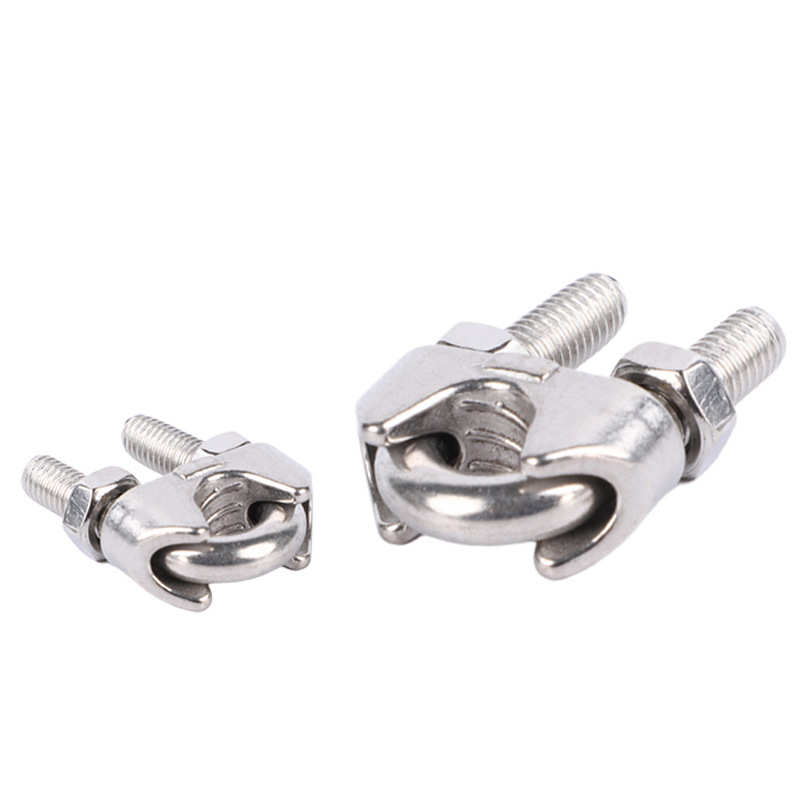 不锈钢钢丝绳夹卡头U型起重工业用锁具钢丝绳配件不锈钢卡头