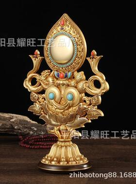 五妙欲 铜鎏金居家供奉法器堂供具摆件