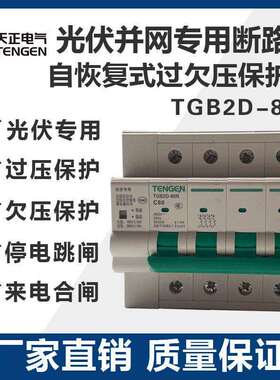 天正TGB2D-80R光伏专用并网断路器自覆式过欠压保护器自动重合闸