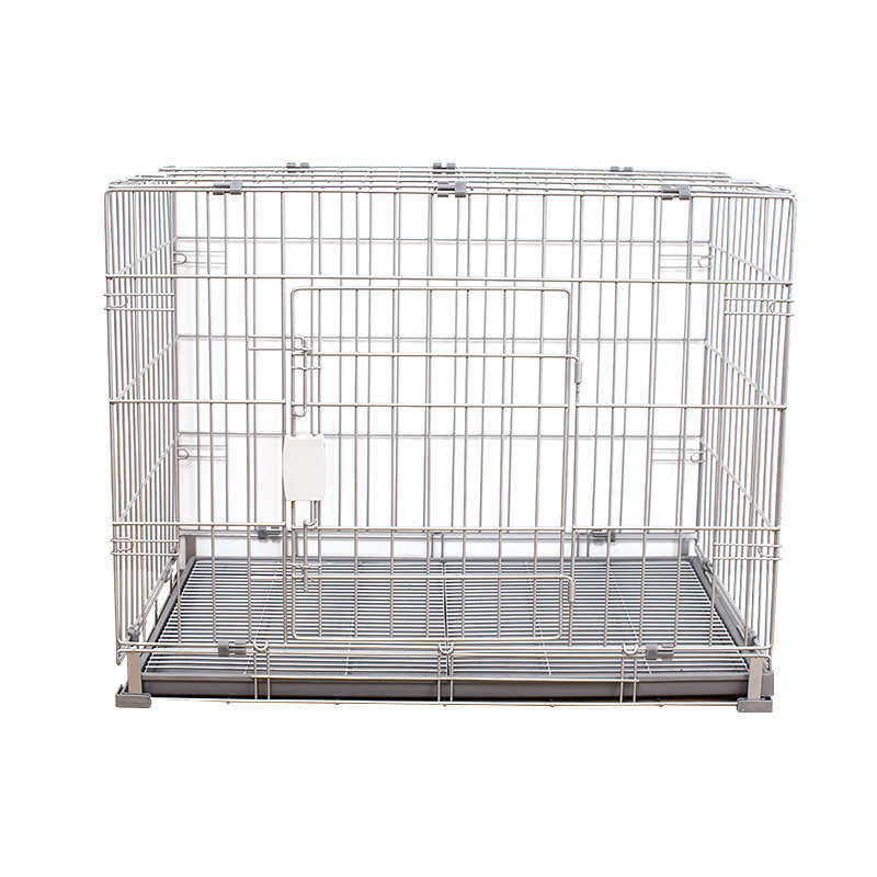 狗笼出厂价底网分离多尺寸大型中小型犬加粗折叠宠物笼厂家带侧门