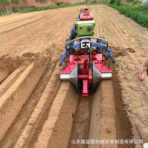 自走式农田灌溉水渠开沟一次成型机小型大棚内作业草莓起垄机