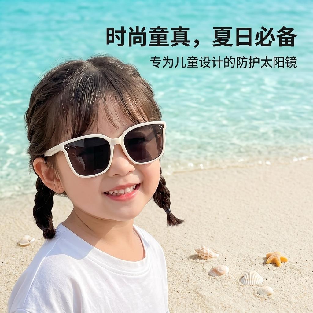 儿童墨镜潮酷男童运动帅气风抗UV新款小三点不伤眼睛时尚高清