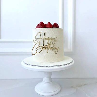 Ins Gold Happy Birthday Cake Toppers Birthday Girl Acrylic K