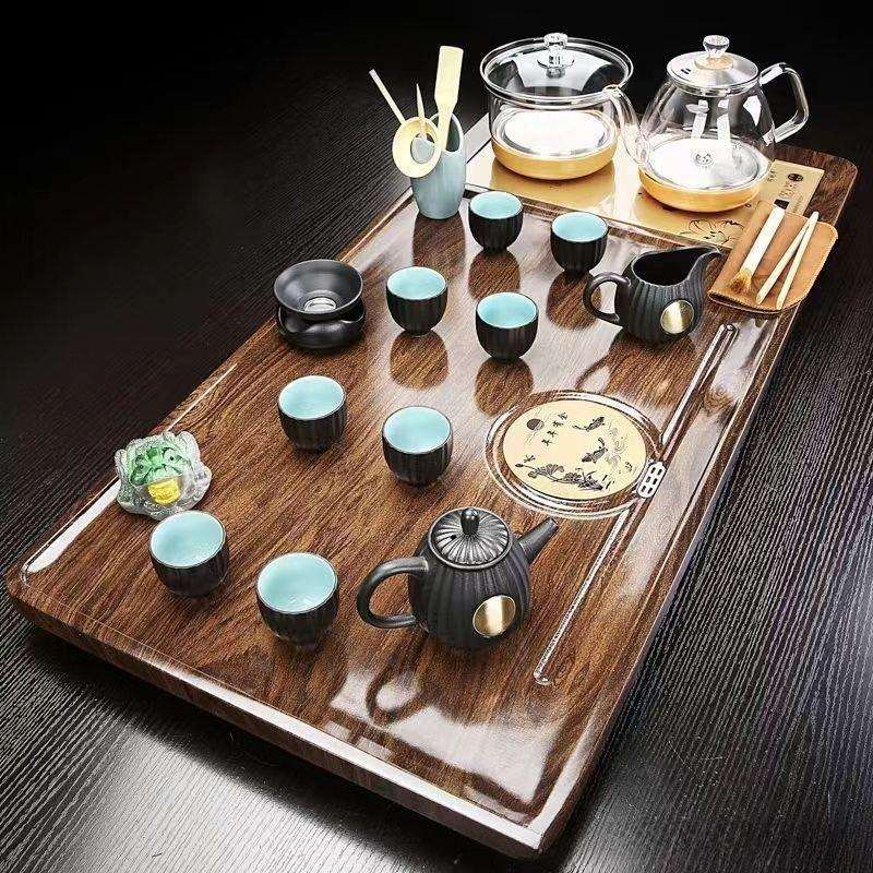 茶盘茶具一套泡茶套装家用客厅自动一体陶瓷功夫自动上水玻璃壶器