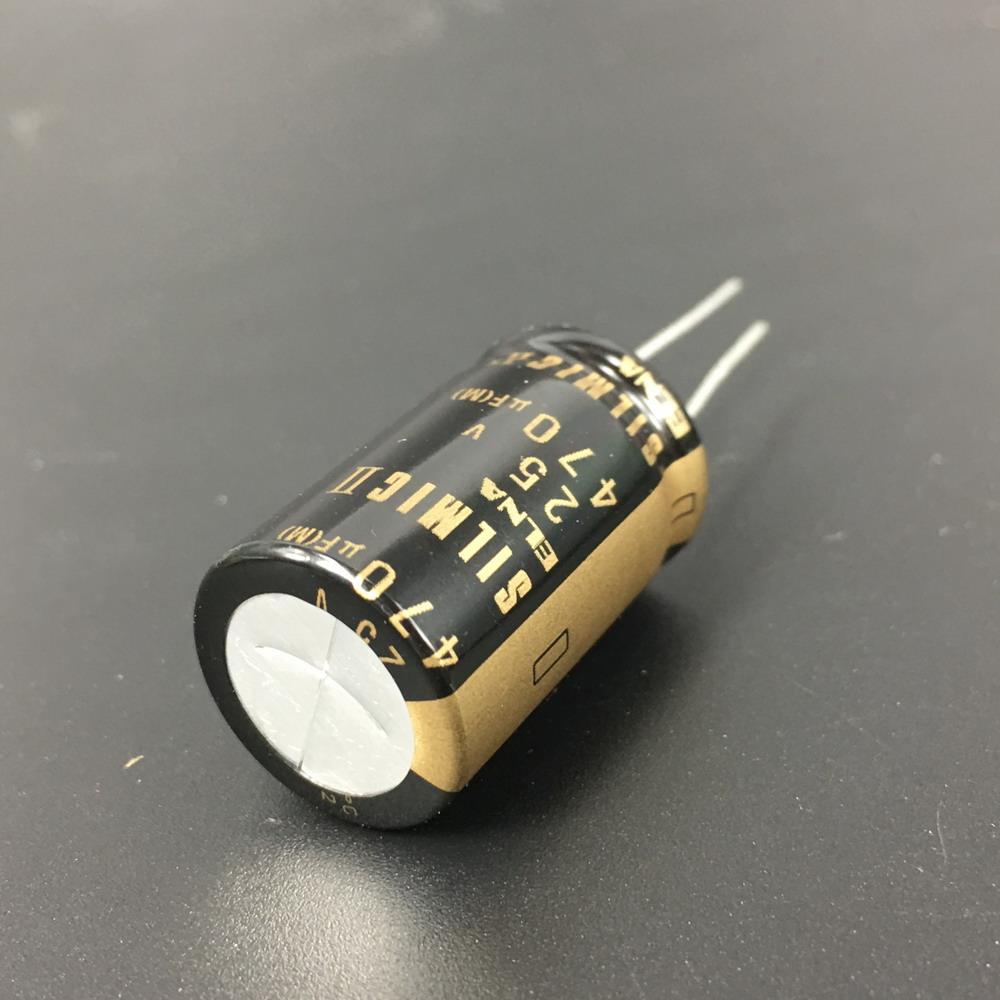 ELNA470UF25V原装全新SILMICII丝膜音频电容直径16×高25mm铜脚