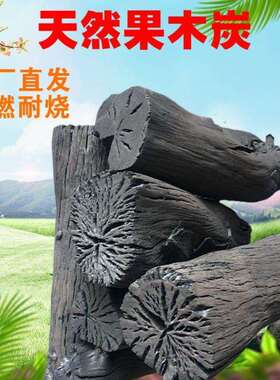 广东炭厂100斤荔枝果木炭无烟炭家用商用耐烧取暖炭烧烤木碳