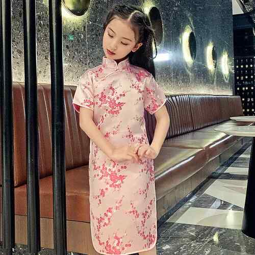 正品促龙凤小旗童袍 楼全家福艺术小女销孩女学校表演舞台演影出