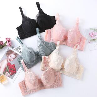 直销新款 842文胸薄棉无海绵大胸显小全罩杯女胸罩有钢圈内衣调整