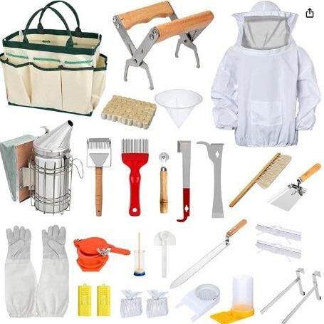 蜂具套餐24件全套防蜂衣服熏烟器起刮刀巢框夹蜂具出口现货