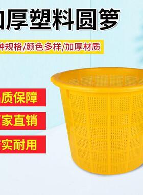 塑料筐加厚仿编淘箩篼粮食物箩水THP果竹蔬菜杂物家用收米纳筐喜