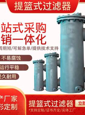 提篮式过滤器直通式污水提篮过滤器管道除污器不锈钢篮式过滤器