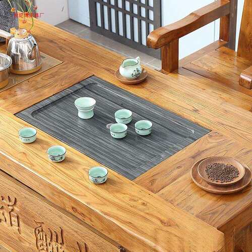 老榆木大桌子SZT茶木原木餐桌简约板长桌复古桌家用书桌实电脑桌